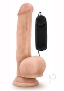 Dr. Skin Silver Collection Dr. Jay Vibrating Dildo With Balls And Remote Control 8.75in - Vanilla