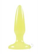 Firefly Pleasure Plug Mini Butt Plug Glow In The Dark - Yellow