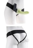 Fetish Fantasy Series For Him Or Her Vibrating Hollow Strap-on Dildo And Adjustable Harness With Remote Control 6in - Glow-in-the-dark